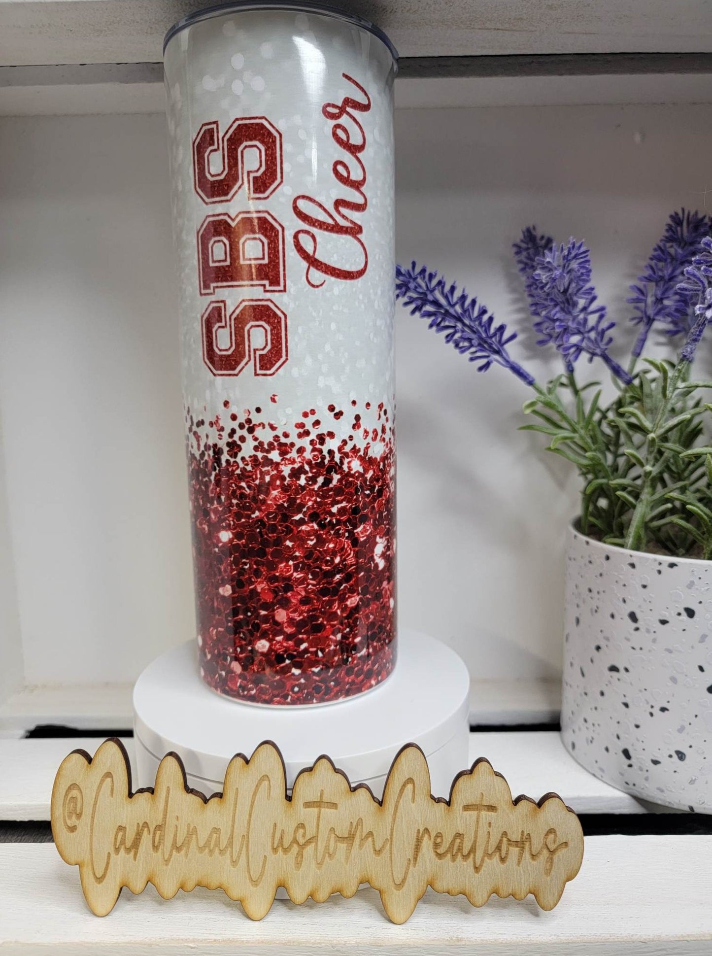 Silver and Red Glitter