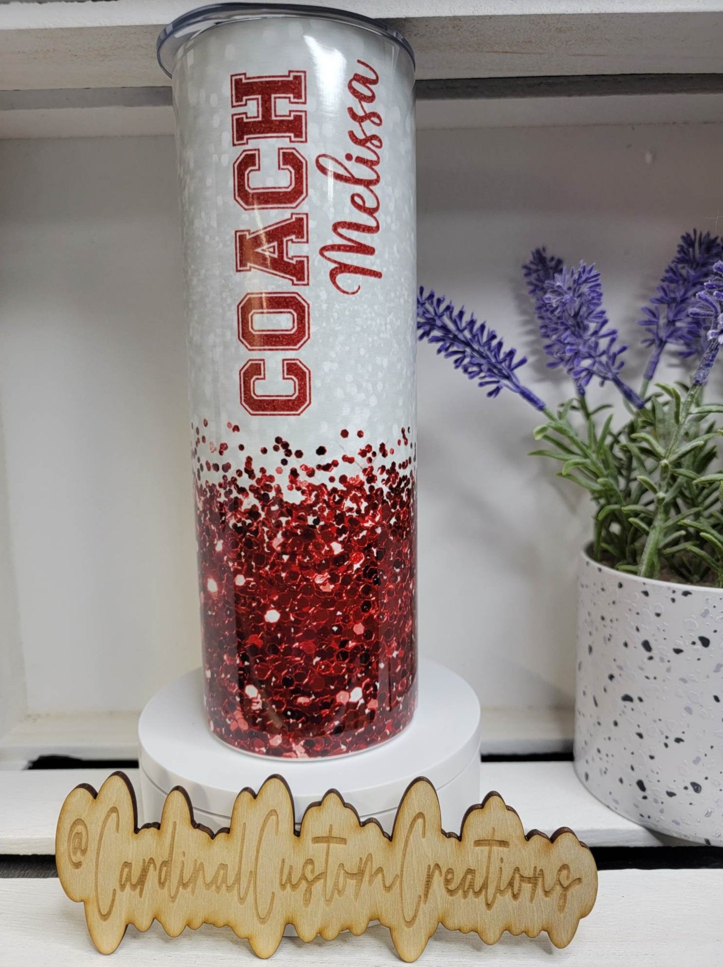 Silver and Red Glitter